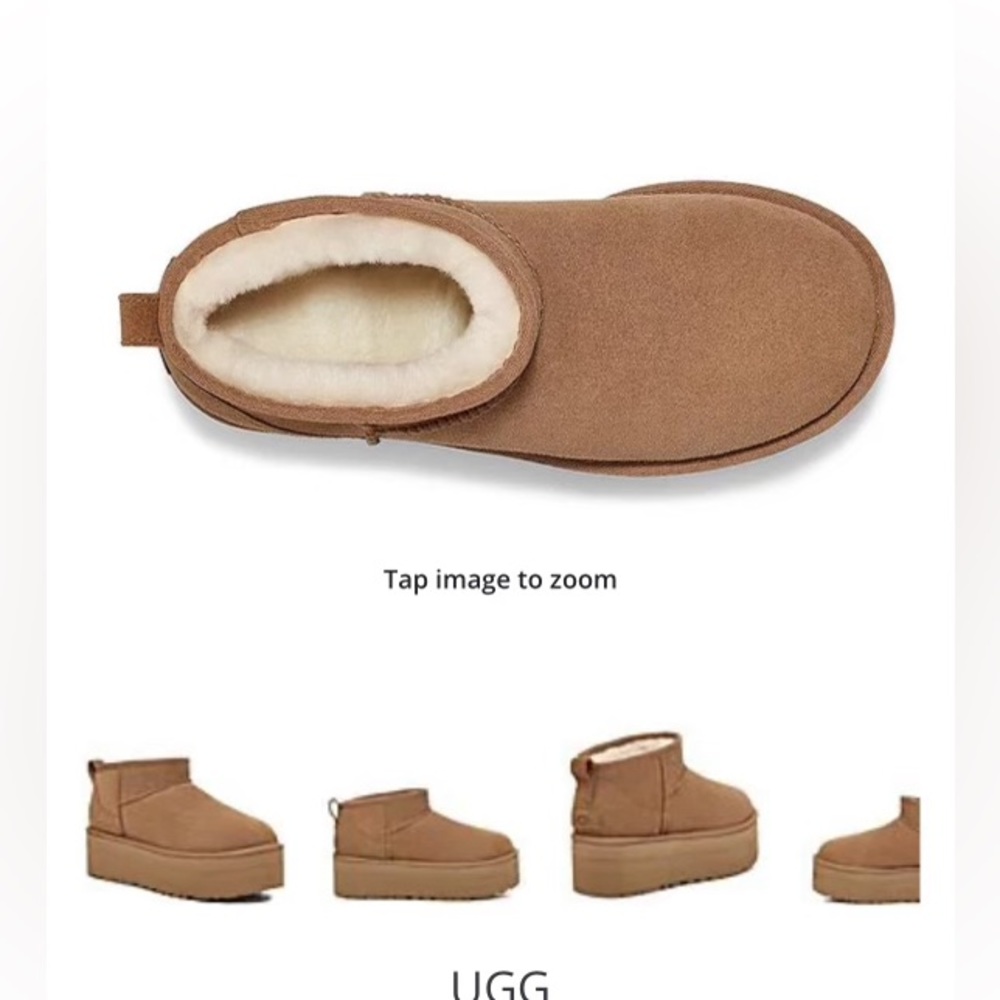 BRAND NEW women’s classic ultra mini platform chestnut